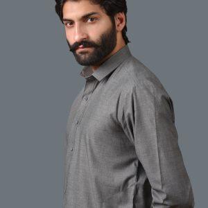 Men Wearing Grey Unstitched Suit Made from MashUp Modal Blend Fabric by BaadBaan